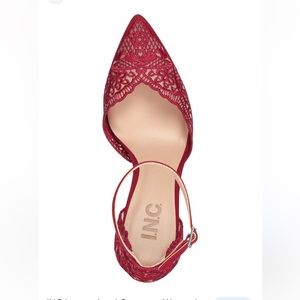 Red lace I. N. C. heels